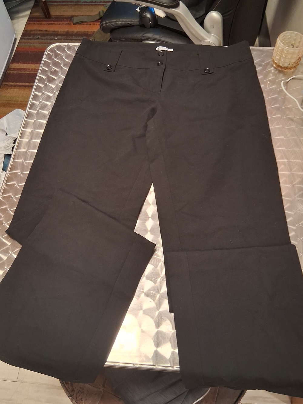 Beginning Boutique Black Wide-Leg Dress Pants